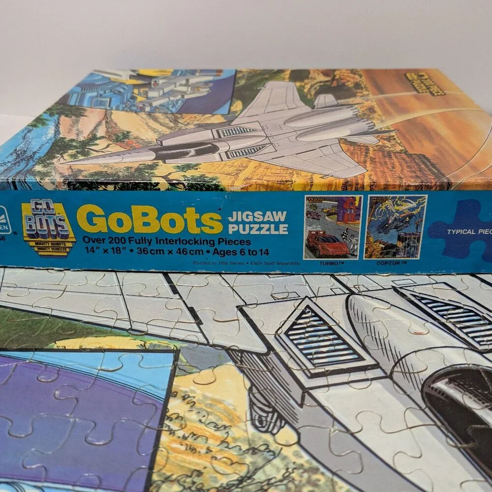 Vintage 1985 GoBots 200 Piece Jigsaw Puzzle (Leader 1) By Golden 4668 Childhood